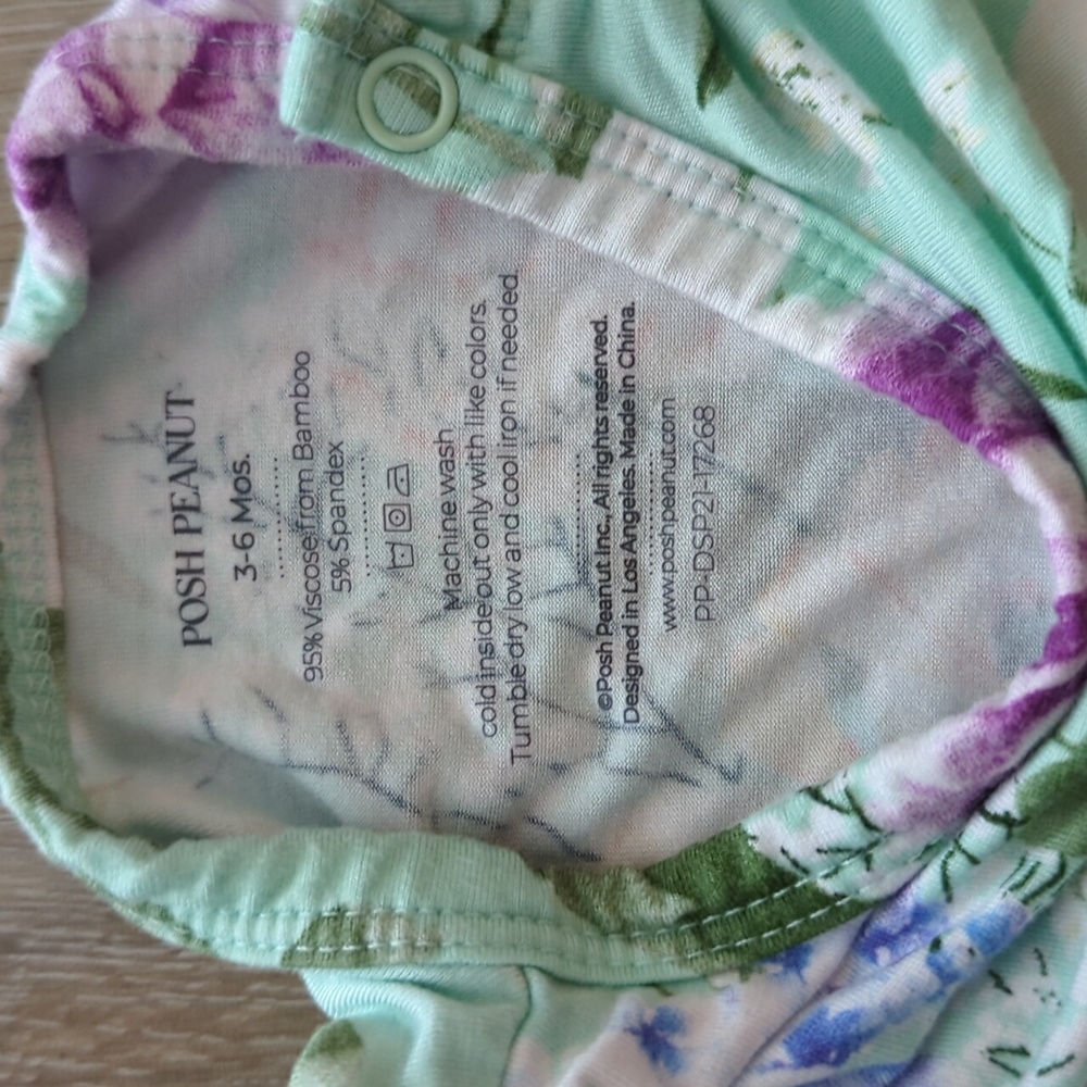 Posh Peanut Baby Short Sleeve Peplum Ruffles Bummie Set - Picture 2 of 3